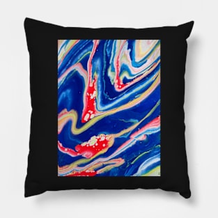 Arcade Carpet - Abstract Acrylic Pour Painting Pillow