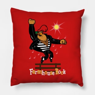 Farmhouse Rock Music Retro Vintage Cool 90's Cartoon Pillow