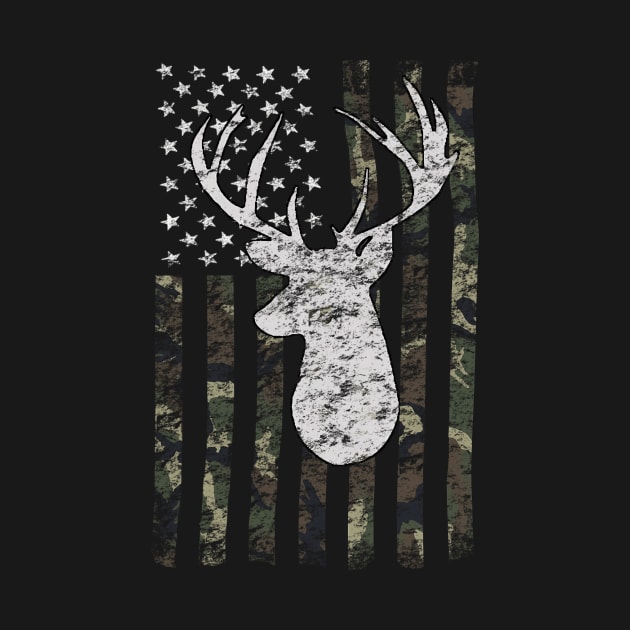 Buck Deer Hunting Camouflage Flag Hunter by SnugFarm