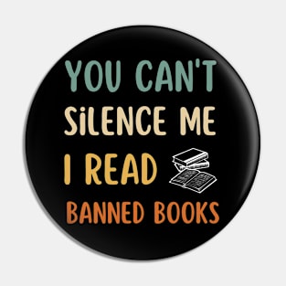 I read banned books T Shirt readers reading gift Pin