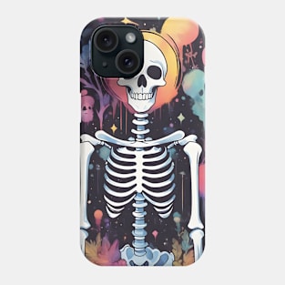 Watercolor Skeleton Phone Case