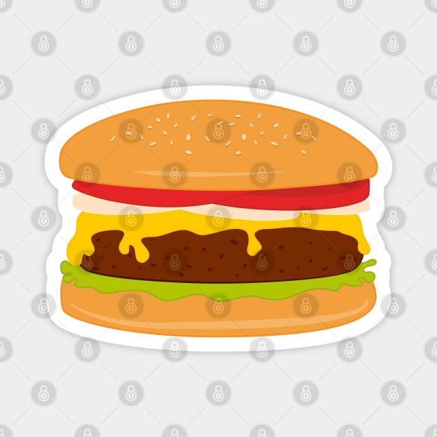 Hamburger or Cheeseburger Magnet by THP Creative