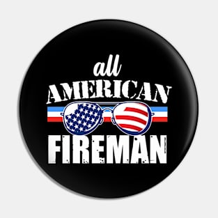 All American Fireman Pin