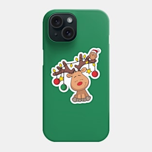 cute xmas deer Phone Case