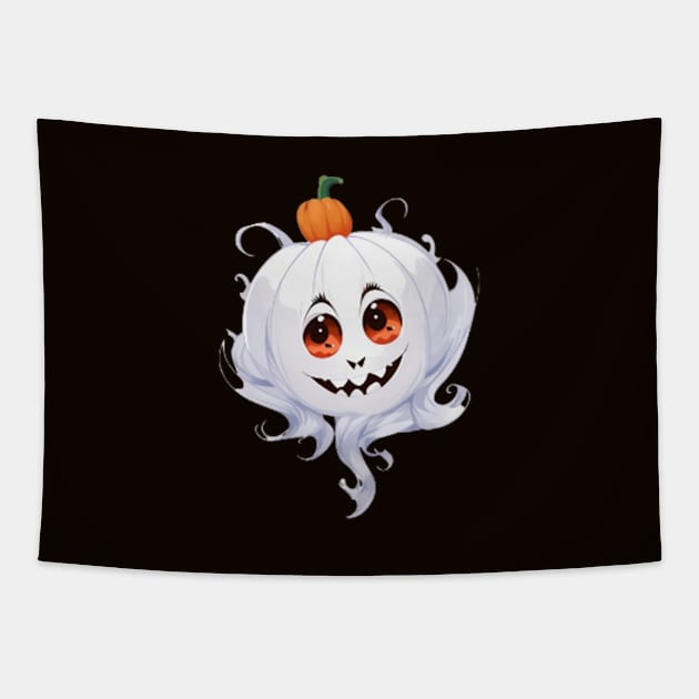 A funny halloween boo pumpkin Tapestry by halazidan