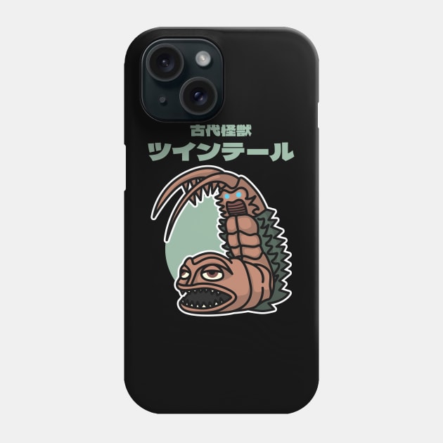 Ancient Kaiju Twin Tail Chibi Kawaii Phone Case by The Toku Verse