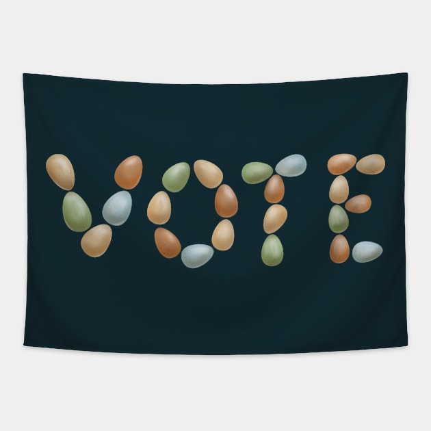 Vote! (Multi-colored Eggs) Tapestry by Star Sandwich