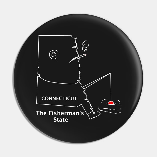 A funny map of Connecticut Pin by percivalrussell