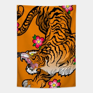 Asian Tiger Roar Tapestry