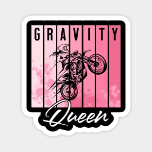 Gravity Queen Dirt Bike Rider Gravity Check Motocross Gift Magnet