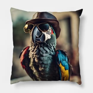 Funny parrot Pillow