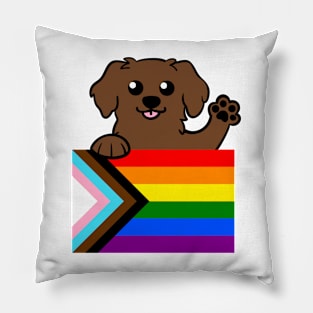 Love is Love Puppy - Brown Pillow