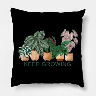 Keep Growing Plant illustration Pillow