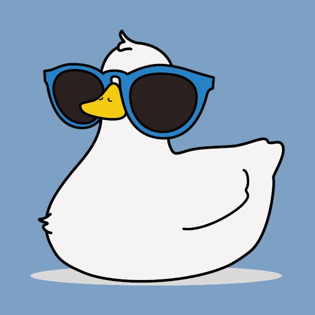 Super Cute Duck with Big Sunglasses by EnvelopeStudio