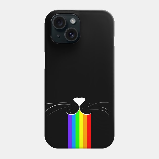 Rainbow cat mouth Phone Case by Rishirt