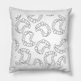 Falling Vampire Fangs Pillow