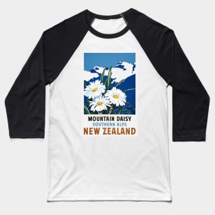 Vintage Travel Poster New Zealand Mountain Daisy Southern Alps - New  Zealand - T-Shirt