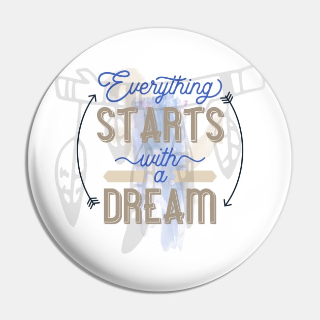 Everything starts with a dream Pin by NJORDUR