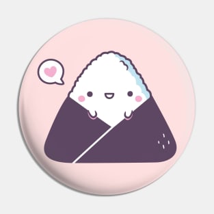 Cute Happy Onigiri Japanese Rice Ball Pin