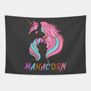 Cute Funny Mamacorn Unicorn Mama - Mother's Day Tapestry