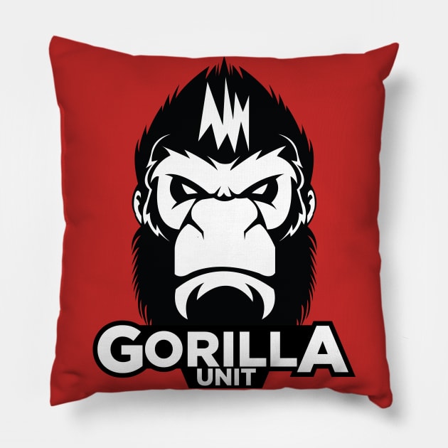 Gorilla Unit Pillow by Abealih