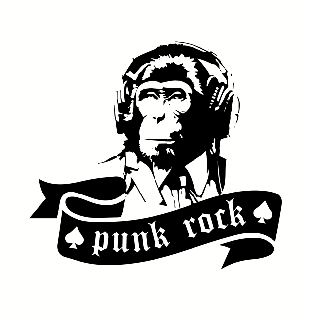 punk rock monkey by lkn