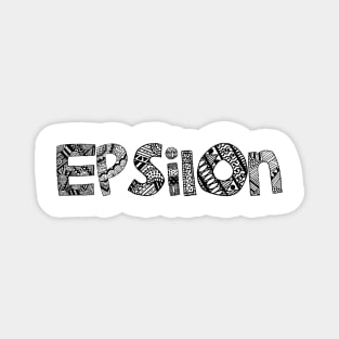 Epsilon Letter Doodle Pattern Magnet