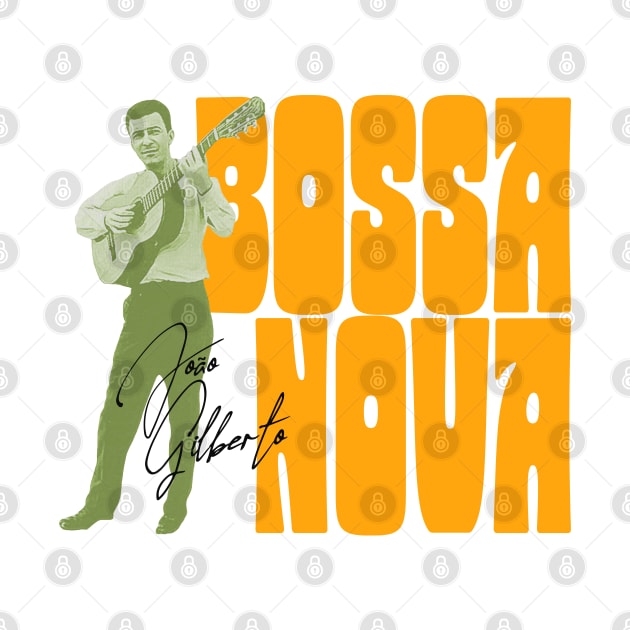 Joao Gilberto Bossa Nova Vintage Fan Art by darklordpug