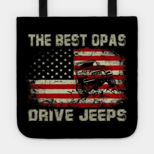 The Best Opas Drive Jeeps American Flag Jeep Tote