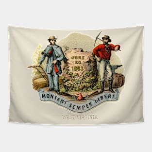 1876 West Virginia Coat of Arms Tapestry