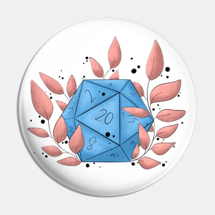 Blue d20 Pin