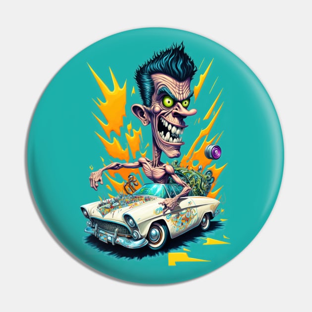 Petrol Head Pin by TooplesArt