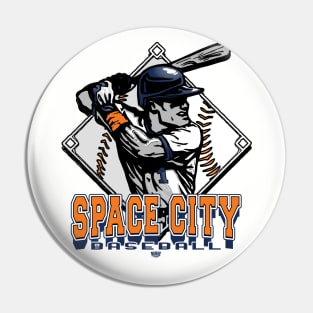 Space City Forever Baseball Diamond Pin