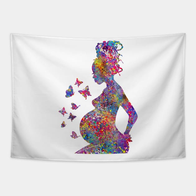 Pregnant woman Tapestry by RosaliArt