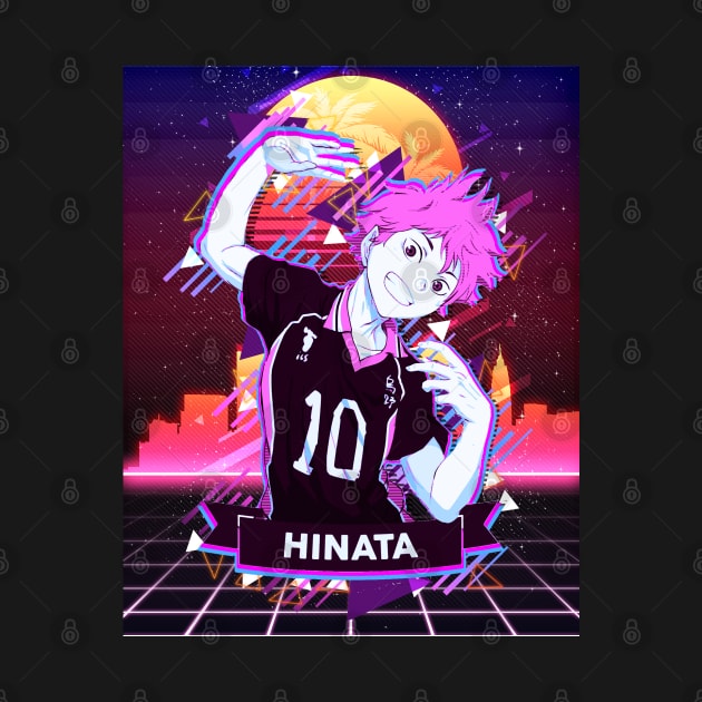 haikyuu - "haikyu" : hinata - haikyu volleyball - 80's retro style classic poster - awsome gift for anime lover by EhsanStore