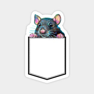 Adorable Rat in Pocket T Shirt by Robert Phelps Magnet