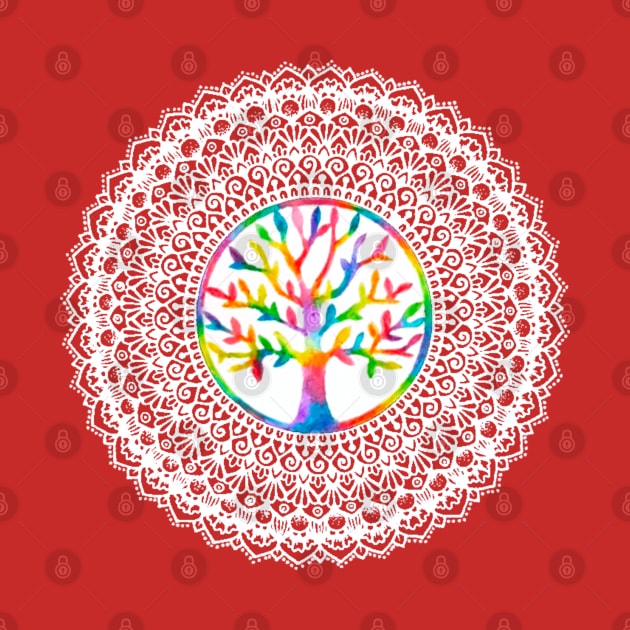 White Tree of Life Mandala by MyownArt