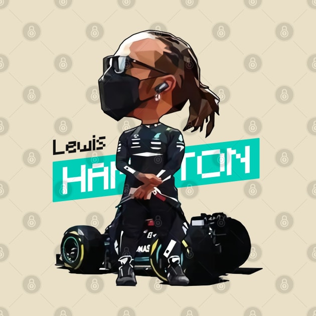 Lewis Hamilton - Pixel Art by Rflectionart