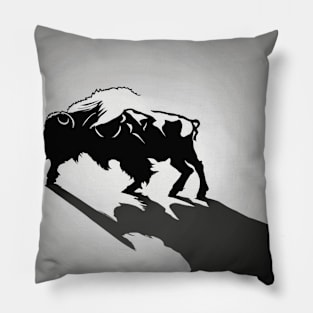 Bison Shadow Silhouette Anime Style Collection No. 117 Pillow