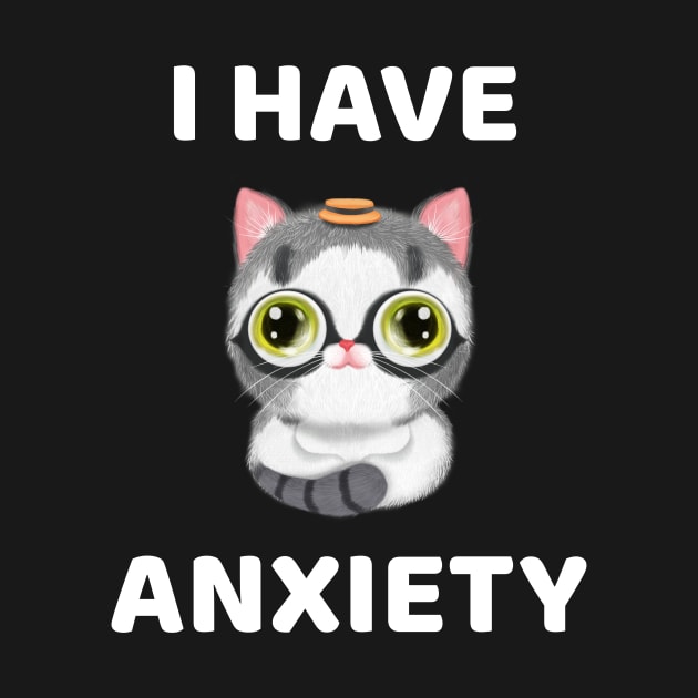 Cute cat has anxiety issues by Purrfect Shop