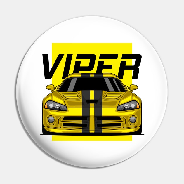 Yellow Front Viper V10 Pin by GoldenTuners