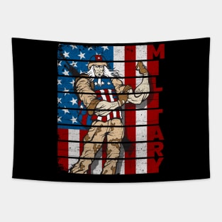 Uncle Sam Military Strength USA Tapestry