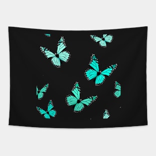 Light Blue Butterfly Pattern Tapestry