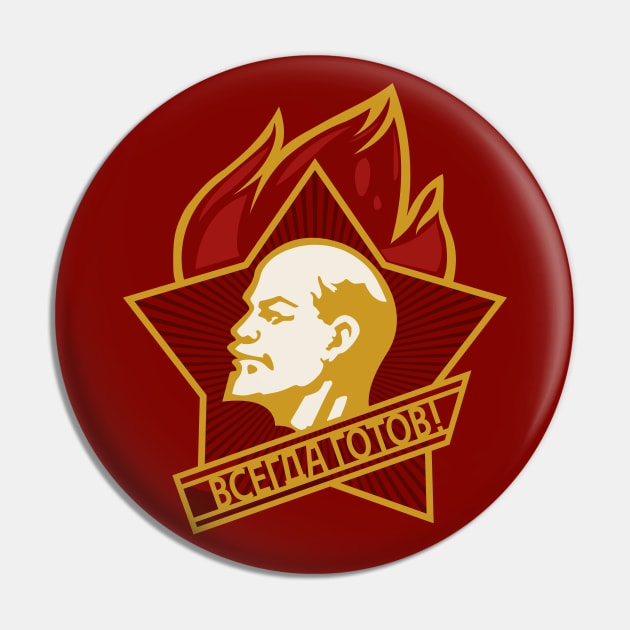 Young Pioneers Pin - Soviet Propaganda, Socialist, Communist, Lenin Pin by SpaceDogLaika