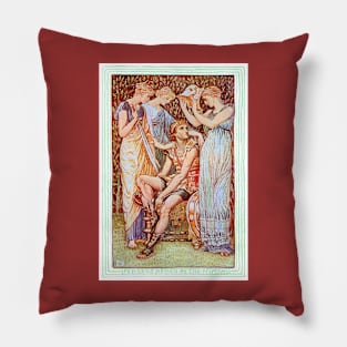 Perseus Armed by Nymphs 1910 Walter Crane Pillow