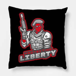 The Man With A Rifle Pillow