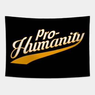 Pro-Humanity Anti-AI Political I Love The Humans Meme Slogan Tapestry