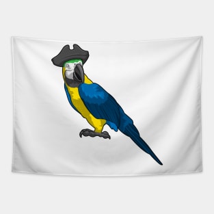 Parrot as Pirate with Hat Tapestry