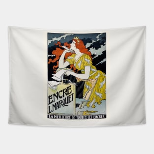 Encre L. Marquet France Vintage Poster 1892 Tapestry