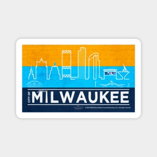 MKE Flag & City Skyline • Milwaukee, WI Magnet